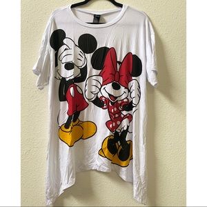 Disney Mickey & Minnie Handkerchief Bottom T-shirt - Plus Size 0X